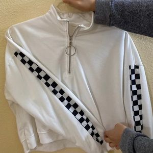 ROMWE cropped quarter zip